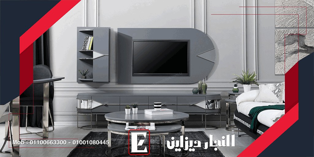 صور مكتبات النجار ديزاين خشب لشاشات التلفزيون 2023