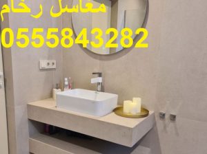 مغاسل رخام , ديكورات مغاسل حمامات جديدة