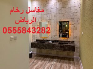 مغاسل رخام , ديكورات مغاسل حمامات جديدة