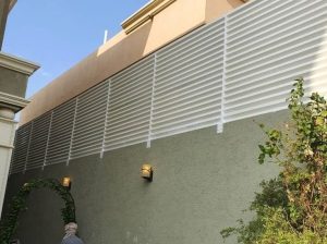 مظلات راقية للفلل والحدائق – قماش PVC ضد الشمس و