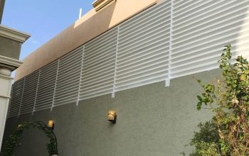 مظلات راقية للفلل والحدائق – قماش PVC ضد الشمس و