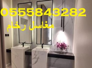 مغاسل رخام ، اجمل ديكورات مغاسل