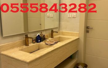 مغاسل رخام , تركيب وتفصيل مغاسل رخام حمامات