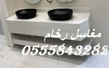مغاسل رخام , ديكورات مغاسل حمامات جديدة